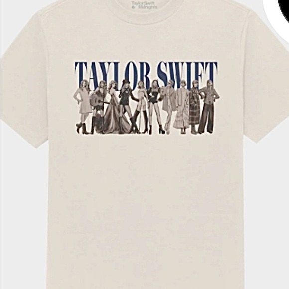 Taylor Swift Midnights Era Beige Tee - Picture 1 of 3
